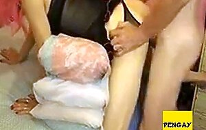 Pink-Haired Crossdresser Takes a Huge Cock Bareback