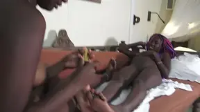 Ebony Lesbian Vibrator Tickling