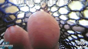 VR360 - Foot Crushed in Fishnets ft Giantess Sydney Screams - 1080hd - 0655