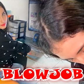 Masturbation and blowjob in the office with my boss