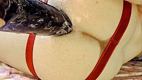 deep dildo riding for my fist hole