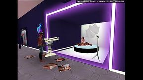 The operator could not restrain himself and jerked off while shooting porn with his girlfriend in 3D game - www.lovecity3d.com