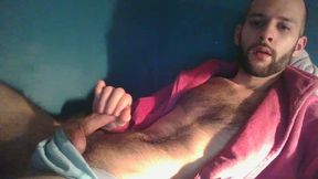 Hot Hairy Beardy Model Jerking Off