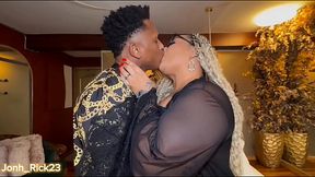 Tattooed stud gives wife's friend a wild ride and deepthroat