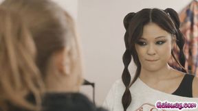 ”Lulu Chu caught Electra Rayne masturbating & helps her out”