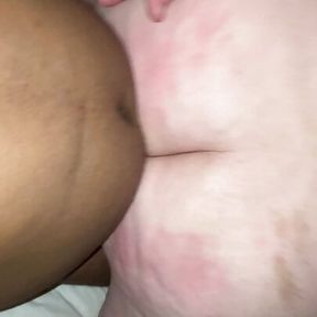 Bbw rides reverse cowgirl