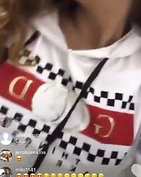 Latina Webcam Babe's Nip Slip on Instagram Live 2
