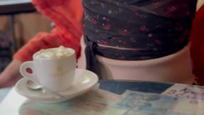 Cats don′t wear panties &mdash;  but I take off my panties in a cafe (part 1)