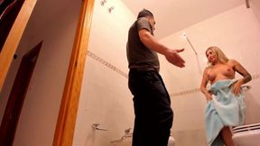 MY HOT BIG BOOBS STEPMOTHER MILF IN THE SHOWER FUCK