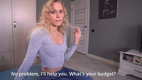 Girl with a pleasant voice Alina wants to be fucked by bestie's boyfriend