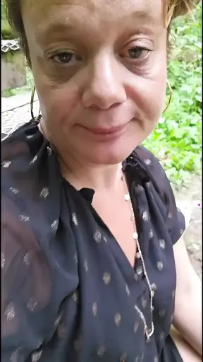 I caress myself in the woods and get surprised by a stranger I decide to suck him thoroughly like a good milf