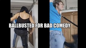 Ballbusted for Bad Comedy: Queen Nana Chains Me to the Wall and Makes Me Tell Jokes