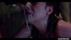 Cute Brunette Trapped &amp; Fucked by Goblins In The Forest - Hardcore Dp Creampie Medieval Fantasy Monster Porn