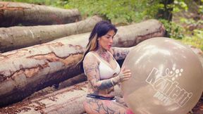 JJ nailpops a lot of Balloons in the Forest 4K UHD Versoin