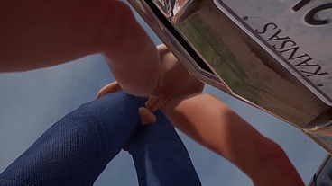 Trucker has sex on a Chevy Impala