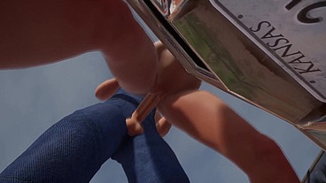 Trucker has sex on a Chevy Impala
