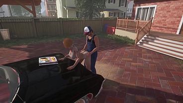 Trucker has sex on a Chevy Impala