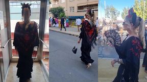 la feria de seville en robe flamenco ole!j ose des petites exhibs