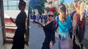 la feria de seville en robe flamenco ole!j ose des petites exhibs