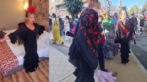 la feria de seville en robe flamenco ole!j ose des petites exhibs