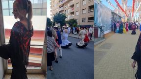 la feria de seville en robe flamenco ole!j ose des petites exhibs