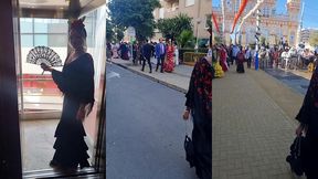 la feria de seville en robe flamenco ole!j ose des petites exhibs