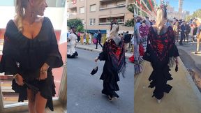 la feria de seville en robe flamenco ole!j ose des petites exhibs