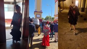 la feria de seville en robe flamenco ole!j ose des petites exhibs