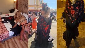 la feria de seville en robe flamenco ole!j ose des petites exhibs
