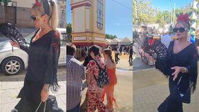 la feria de seville en robe flamenco ole!j ose des petites exhibs