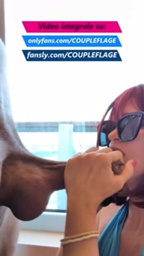 Husband, you're a CUCKOLD! I'm getting fucked by the WAITER at the HOTEL!