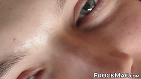 Erotic teasing during a photoshoot by gorgeous boyish Cole Pits