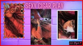 Maya3ee is Smoking a Cuban Cigar and Masturbating as she inhales and exhales smoke- Classic smoking fetish