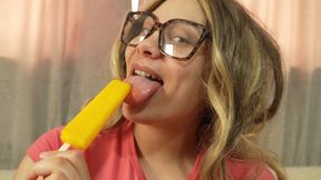 Indian stepsister sucks ice cream and loves sucking it because it's like sucking dick, but not because the ice cream is much tastier. Then she teases you to enjoy it while she sucks the ice cream