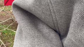 Pissing Pussy Hana Sexy in Cold Air Record Video Piss on the Fire Tank