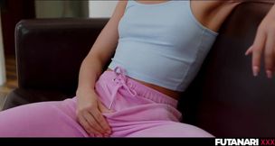 Cute Futa Gushes Huge Facial Cumshot Destroying Blonde After Throat Fuck
