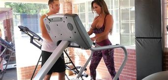 Athletic MILF working out with a big cock