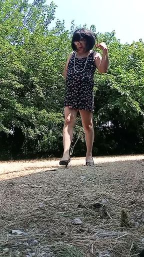 Transvestite eats his cum