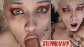 stepmummy wants to show her stepson how to use his cock