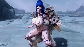 Big Troll Fucks Sexy Curvy Blue Magician Amelia 2