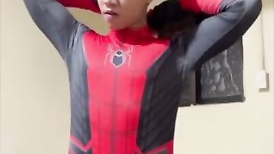 Jush Lee- Your Horny Inked Hunk Spidey Jerking Off