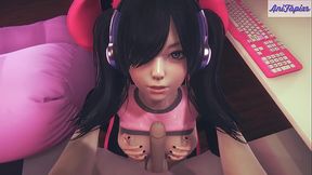 UwU Gamer Streamer Girl Have Fun Sex With Her Viewer - 3D HENTAI