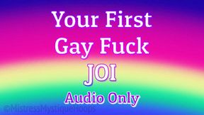 Your First Gay Fuck JOI Audio Only - Get fucked by a man while on a club dance floor! - Mistress Mystique Hoops - WMV