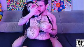 BIG BOOBS AND ARMPITS FETISH WITH CHUBBY GOTH GIRL