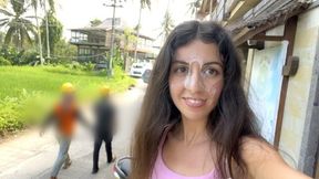 Katty West - Cute Girl Eating Burger With Cum On Her Face In Public Cafe