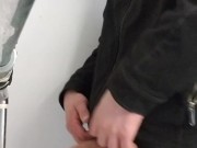 Johnholmesjunior caught AT 2:18 shooting his load in busy vancouver bathroom