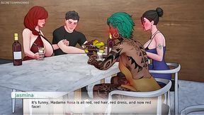 Chesty MILF shoves huge tits into his face in 3D anime game