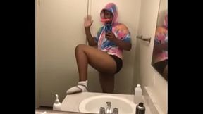 Look at jassmens fat ass in the. Mirror