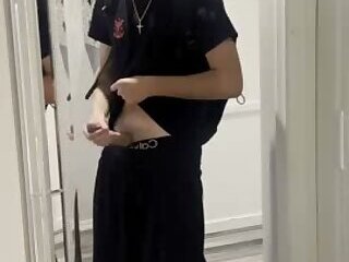Teen jerks off after basketball practice