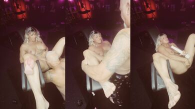 Blonde MILF gets Licked Fisted and Squirting in a Real Sex Dungeon